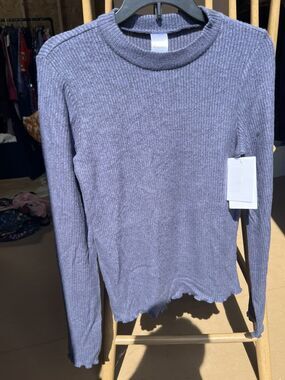 Nordstrom Girl’s Cozy Mock Neck Top in Navy Denim- Medium (8/10)